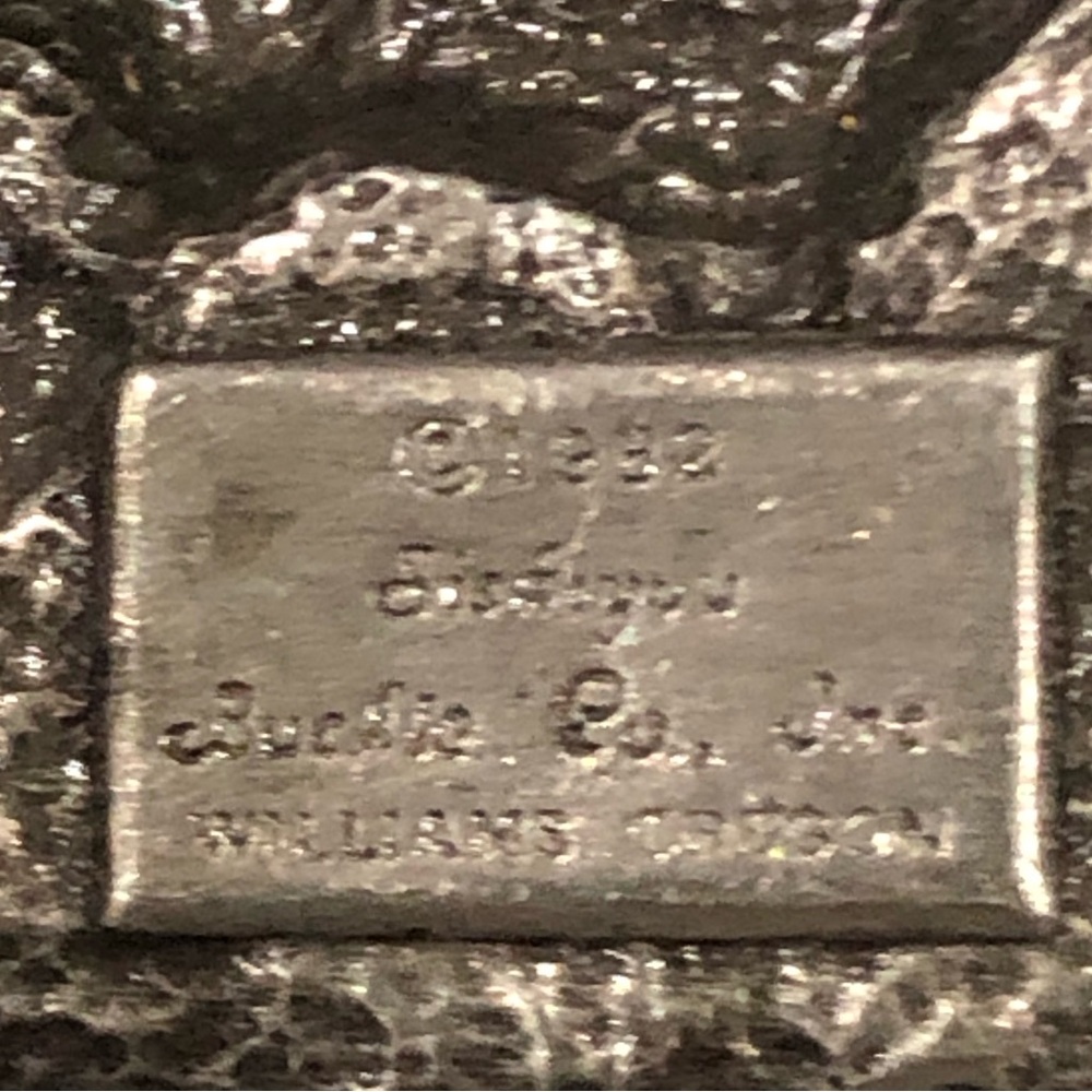 COPY - Vintage 1982 Siskiyou Pewter Belt Buckle Depicting Buck and Rifle 3” - Picture 3 of 5